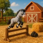 Sunnystride horse, articulated 3D model, PrintForge, 7x6x4 cm, crafted with PLA, BPA Free, Gray - Image 4