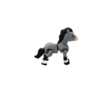 Sunnystride horse, articulated 3D model, PrintForge, 7x6x4 cm, crafted with PLA, BPA Free, Gray - Image 6