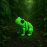 Snapleap frog, articulated 3D model, PrintForge, 5x4x3 cm, crafted with PLA, BPA Free, Green - Image 2