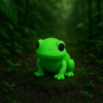 Snapleap frog, articulated 3D model, PrintForge, 5x4x3 cm, crafted with PLA, BPA Free, Green - Image 4