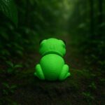 Snapleap frog, articulated 3D model, PrintForge, 5x4x3 cm, crafted with PLA, BPA Free, Green - Image 5