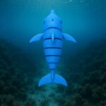 Aquashift dolphin, articulated 3D model, PrintForge, 10x5x4 cm, crafted with PLA, BPA Free, Blue - Image 4