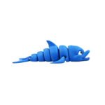 Aquashift dolphin, articulated 3D model, PrintForge, 10x5x4 cm, crafted with PLA, BPA Free, Blue - Image 6