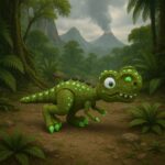 Twist-a-rex dino, articulated 3D model, PrintForge, 9x7x2 cm, crafted with PLA, BPA Free, Green - Image 2