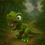 Twist-a-rex dino, articulated 3D model, PrintForge, 9x7x2 cm, crafted with PLA, BPA Free, Green - Image 3