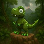 Twist-a-rex dino, articulated 3D model, PrintForge, 9x7x2 cm, crafted with PLA, BPA Free, Green - Image 4