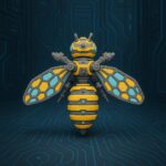Mecha bee, articulated 3D model, PrintForge, 10x8x4 cm, crafted with PLA, BPA Free, Multicolor - Image 2