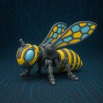 Mecha bee, articulated 3D model, PrintForge, 10x8x4 cm, crafted with PLA, BPA Free, Multicolor - Image 4