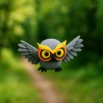 Noctiflex owl, articulated 3D model, PrintForge, 6x9x7 cm, crafted with PLA, BPA Free, Multicolor - Image 3