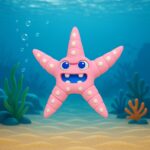 Starswirl fish, articulated 3D model, PrintForge, 11x11x2 cm, crafted with PLA, BPA Free, Pink