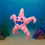 Starswirl fish, articulated 3D model, PrintForge, 11x11x2 cm, crafted with PLA, BPA Free, Pink - Image 2