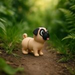 Pugsy wiggle, articulated 3D model, PrintForge, 7x4x5 cm, crafted with PLA, BPA Free, Beige - Image 4