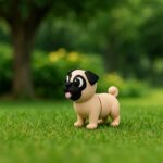 Pugsy wiggle, articulated 3D model, PrintForge, 7x4x5 cm, crafted with PLA, BPA Free, Beige - Image 2