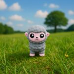Little lambkins, articulated 3D model, PrintForge, 5x3x4 cm, crafted with PLA, BPA Free, Gray - Image 4