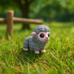 Little lambkins, articulated 3D model, PrintForge, 5x3x4 cm, crafted with PLA, BPA Free, Gray - Image 3