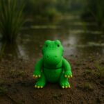 Scaly snap croco, articulated 3D model, PrintForge, 9x4x2 cm, crafted with PLA, BPA Free, Green - Image 4