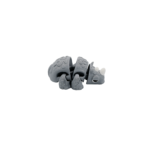 Prism rhinos, articulated 3D model, PrintForge, 7x6x3 cm, crafted with PLA, BPA Free, Gray - Image 6