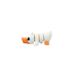 Bouncebeak duck, articulated 3D model, PrintForge, 6x4x3 cm, crafted with PLA, BPA Free, White - Image 6