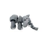 Trunktastic elephant, articulated 3D model, PrintForge, 9x6x3 cm, crafted with PLA, BPA Free, Gray - Image 9