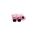 Oink porklet, articulated 3D model, PrintForge, 6x5x3 cm, crafted with PLA, BPA Free, Pink - Image 6
