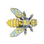 Mecha bee, articulated 3D model, PrintForge, 10x8x4 cm, crafted with PLA, BPA Free, Multicolor - Image 7