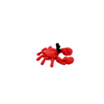 Clawzy crab, articulated 3D model, PrintForge, 6x6x2 cm, crafted with PLA, BPA Free, Red - Image 7