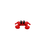 Clawzy crab, articulated 3D model, PrintForge, 6x6x2 cm, crafted with PLA, BPA Free, Red - Image 8