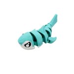 Snapjaw shark, articulated 3D model, PrintForge, 8x4x3 cm, crafted with PLA, BPA Free, Blue - Image 7