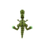 Twist-a-rex dino, articulated 3D model, PrintForge, 9x7x2 cm, crafted with PLA, BPA Free, Green - Image 7